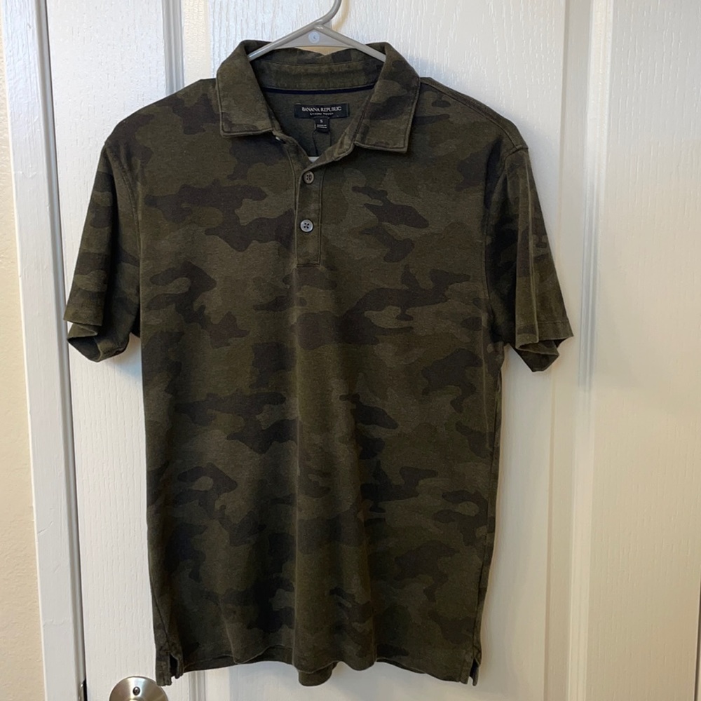 Banana Republic Camo Polo Shirt